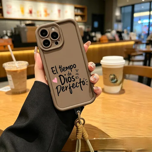 Vista 6 de God's Timing is Perfect - Funda protectora con versículo bíblico en español compatible con iPhone 17, 16, 15, 14, 13, 12, funda protectora estética