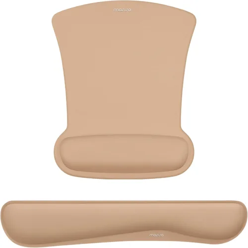 Vista 11 de MOSISO Juego de Reposamuñecas para Teclado y Mouse, Alfombrilla Ergonómica con Base Antideslizante para Alivio del Dolor en Casa/Oficina y Escritura
