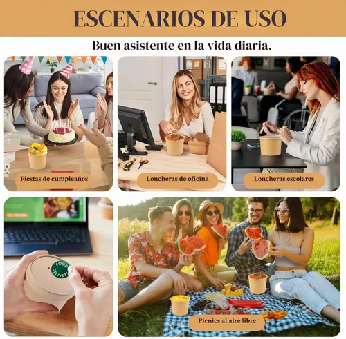 Vista 7 de Paquete de 50 recipientes de sopa de 12 onzas con tapas, vasos Marrón 50 Pack 12 oz