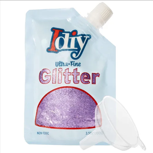 Vista 24 de iDIY - Brillantina ultra fina azul aguamarina (3.5 onzas), purpurina extrafina con bolsa de boquilla fácil de verter y embudo para resina, slime