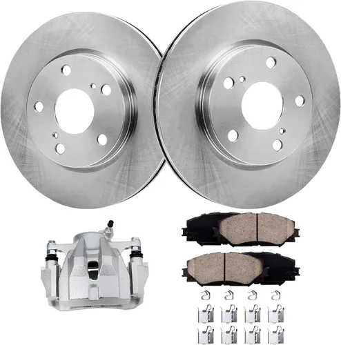 Vista 105 de Detroit Axle - Rotores de freno para Jeep Compass 2015-2022 Renegade 2016-2022 Fiat 500X 2016-2022, 2018, 2019, 2020, 2021. Reemplazo de rotores