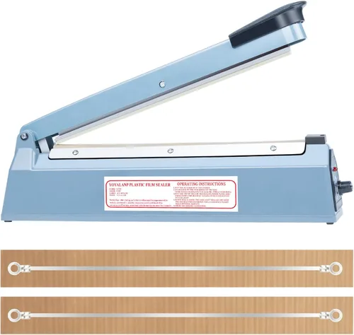 Vista 11 de Sellador térmico por impulso, sellador manual de bolsas, máquina de sellado térmico de 8 pulgadas, máquina selladora de impulsos para bolsas
