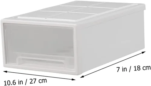 Vista 4 de Zerodeko Cajones de plástico para almacenamiento, cajones de almacenamiento, cajones, contenedor de ropa, apilable, contenedor para el hogar