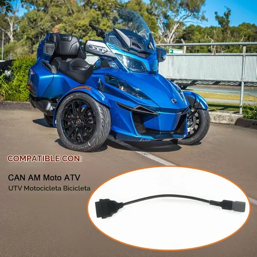 Vista 4 de Cable adaptador de diagnóstico de 6 pines a 16 pines CAN OBD2 OBDII, se adapta a CAN AM Moto ATV UTV motocicleta bicicleta