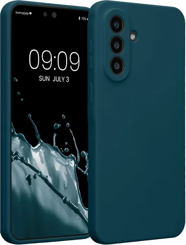 Vista 55 de kwmobile Funda compatible con Samsung Galaxy A13 4G - Funda delgada de silicona TPU - Acabado suave al tacto - Amarillo radiante