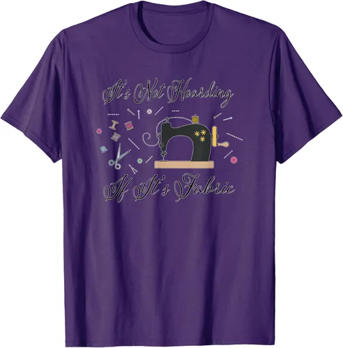 Vista 75 de It's Not Hoarding If Its - Camiseta de costura para acolchado, Blanco, S