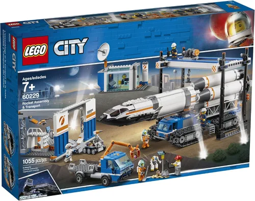 Vista 4 de LEGO City Ensamblaje y transporte del cohete 60229, kit de construcción (1055 piezas)