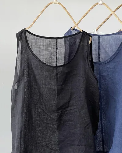 Vista 3 de LZJN Camiseta sin mangas para mujer, transpirable, con estampado floral