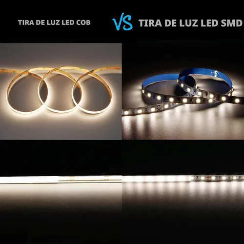Vista 2 de Tira de luz LED COB DC de 24 V, blanco natural, 4000 K, 2400 LED, 16.4 pies, CRI 93+ 4500 lm, brillo uniforme, flexible, IP20, no impermeable, cinta