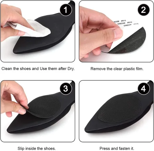 Vista 4 de Dr. Shoesert Almohadillas antideslizantes para zapatos, protectores adhesivos para suela de zapatos, tacones altos antideslizantes para zapatos