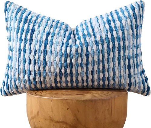 Vista 27 de AmHoo - Funda decorativa de almohada estilo bohemio de chenilla, funda de almohada con borlas tuftadas para sofá, cama, dormitorio, sala de estar