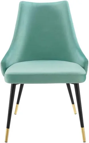 Vista 3 de Modway EEI-3907-MIN Adorn - Silla auxiliar de comedor de terciopelo copetudo, color menta