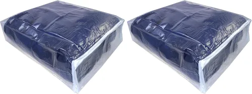 Vista 4 de Juego de 5 bolsas de almacenamiento de vinilo transparente con cremallera de 15 x 18 x 5 pulgadas