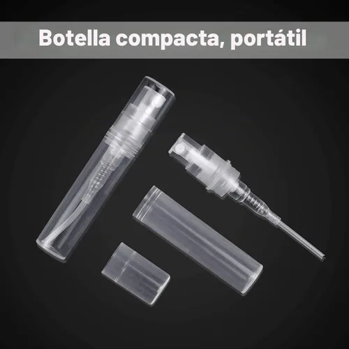Vista 3 de Thyores Mini botella de espray de 50PCS 0.1 fl oz, atomizador de botella de Contenedor recargable de limpieza adecuado para viajes, aceites