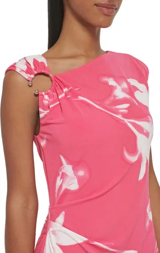 Vista 4 de Calvin Klein Women's One Shoulder Ring Knit Dress