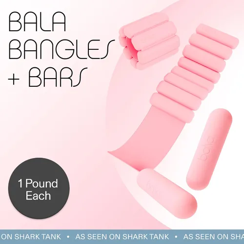 Vista 2 de Paquete de Equipo de Entrenamiento en Casa Bala Bangles y Bala Bars - Blush