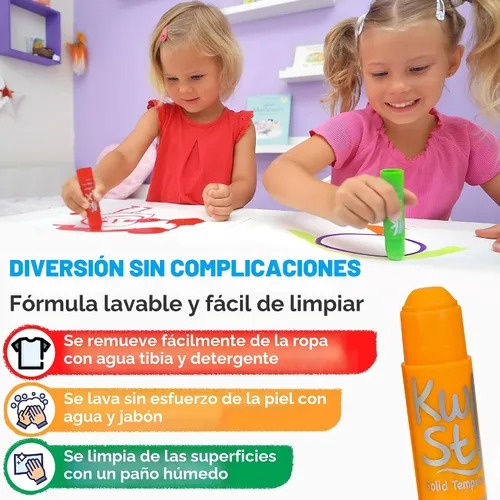 Vista 4 de The Pencil Grip pintura tipo témpera, sólida, Kwik Stix, de secado superrápido, en paquete de 12 (TPG-602)