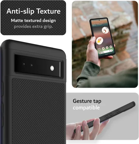 Vista 5 de TUDIA MergeGrip - Carcasa para Google Pixel 6a, color negro mate