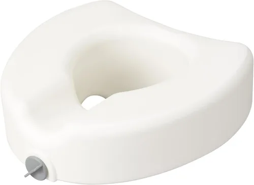 Vista 2 de Drive Medical 12014 Premium - Asiento de inodoro elevado con cerradura, asiento alargado, color blanco