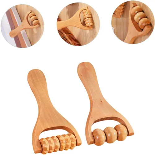 Vista 3 de Herramienta de masaje de pies de madera con rodillo, dispositivo de masaje de rodillo de pies definitivo para aliviar el dolor, herramientas