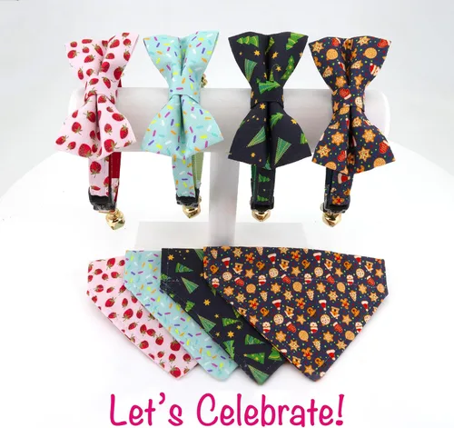 Vista 4 de Ultra Joys Collar de Gato con Campanas - Collar de Gatito Separable con Campana - Collar de Gato Separable para Cumpleaños de Gatos Pequeños Solo