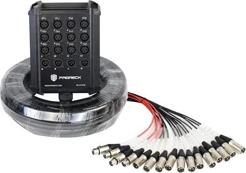 Vista 13 de PRORECK Cables Serpiente de Placa de Circuito de Envío XLR de Perfil Bajo de 16 Canales, Cable Divisor XLR para En Vivo, Grabación, Escenario