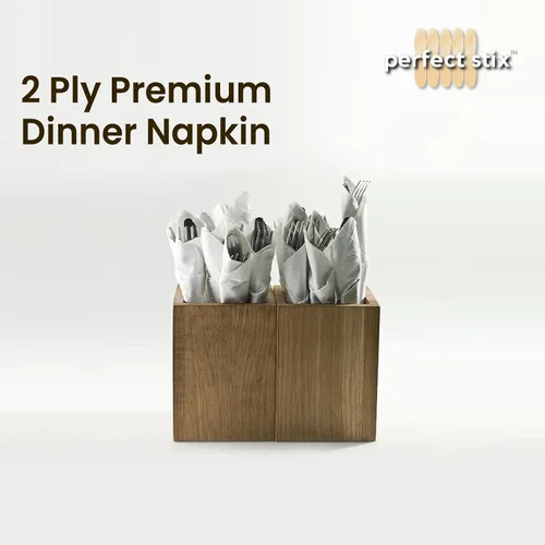 Vista 5 de Servilleta de cena premium de 2 capas 1/8 de pliegue (paquete de 100 unidades) 15 x 17 pulgadas