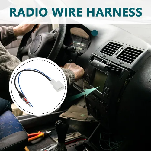 Vista 2 de Anina Adaptador de antena de radio para Toyota Subaru Scion 2010-2019 Radio de fábrica al mercado de accesorios Extensión aérea Cable arnés de cable