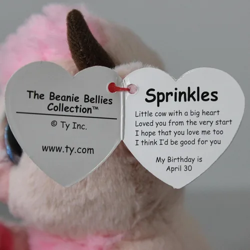Vista 5 de Beanie Babies: Sprinkles vaca con corazón