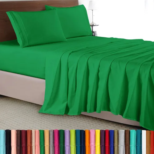 Vista 85 de Elegant Comfort - Juego de sábanas de lujo de 4 piezas - Ropa de cama de lujo de 1500 hilos, calidad de hotel prémium, microfibra, resistente a