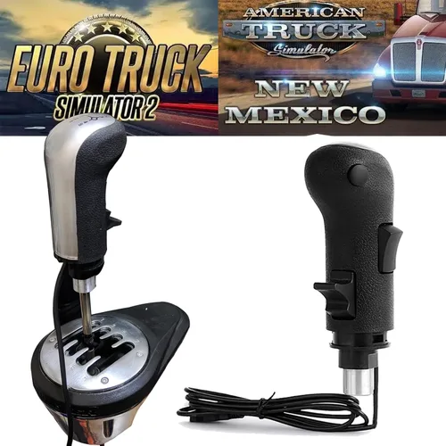 Vista 7 de Obokidly Upgrade USB Gearshift Knob Modification Steering Wheels Accessories Support G29 G27 G25 Compatible with PC for ATS & ETS2 Racing Shifter