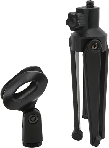 Vista 8 de Zopsc Soporte universal para micrófono a prueba de golpes, kit de soporte de filtro de micrófono plegable para estudio de grabación, transmisión