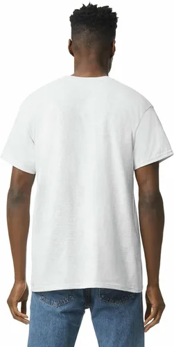 Vista 5 de Gildan Camiseta de algodón pesado para adultos, estilo G5000, paquete múltiple Gris ceniza (paquete de 2)