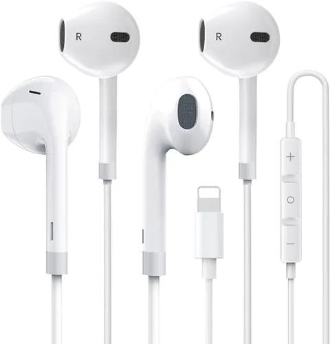 Vista 10 de Auriculares USB C para iPhone 17, auriculares tipo C con cable con micrófono y control remoto, auriculares con cancelación de ruido, compatibles