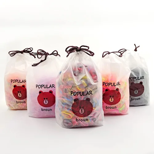Vista 6 de 2000pcs bandas de goma elásticas para el cabello. Mini bandas de goma para el cabello. Banda de goma desechable (color común)
