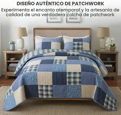 Vista 2 de Soul & Lane - Juego de funda de edredón (microfibra), azul (Blue Symphony), gemelo Sinfonía azul