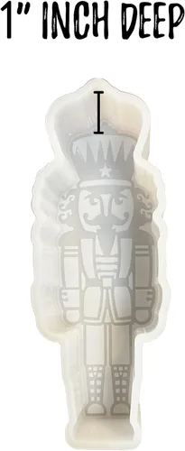 Vista 5 de Molde de cascanueces de Navidad para freshie para perlas aromáticas sin perfume, juguete soldado, vela de automóvil, molde de silicona, resistente