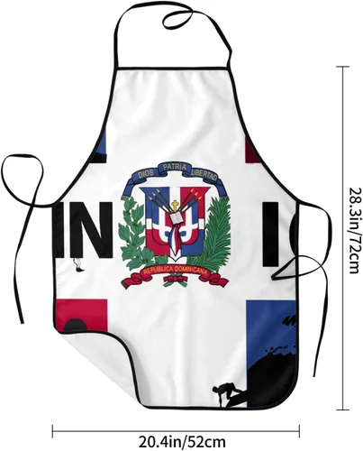 Vista 5 de Delantal impermeable de la bandera del orgullo del oso gay 100% poliéster, babero grande con impresión completa para el taller del restaurante