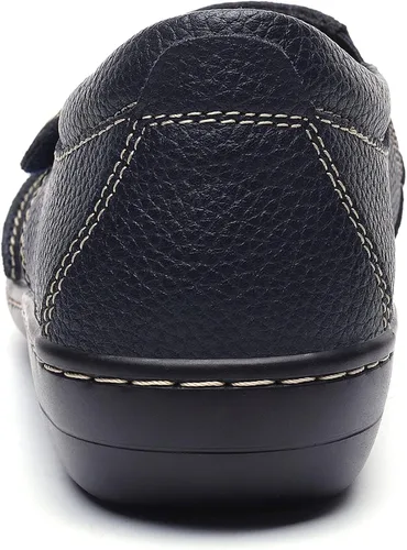 Vista 8 de Geoeleph Mocasines casuales para mujer, mocasines cómodos para caminar, mocasines de cuero para conducir