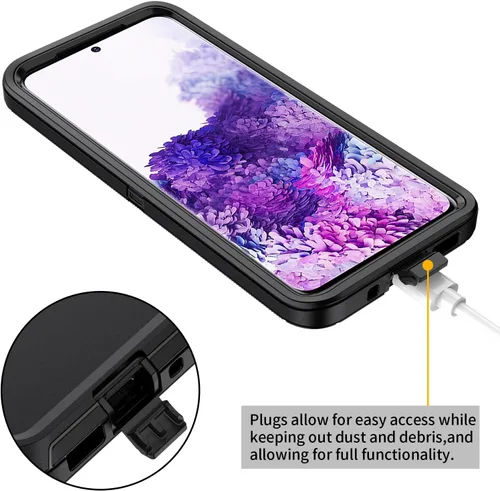 Vista 6 de Funda para Galaxy S20 0.18 oz, a prueba de golpes, a prueba de caídas, a prueba de polvo, 3 capas, protección de cuerpo completo, resistente