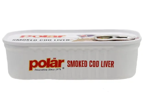 Vista 6 de MW Polar Hígado de bacalao ahumado en aceite, 4.27 onzas, capturado en la naturaleza, rico en omega-3, listo para comer, mariscos de alta calidad