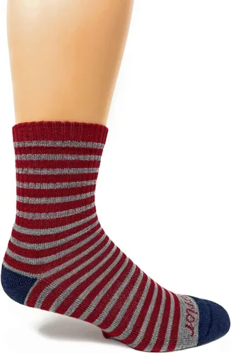 Vista 4 de Warrior Alpaca Socks - Comodidad acolchada retro mini-raya cuarto de cuello redondo para adultos - Unisex