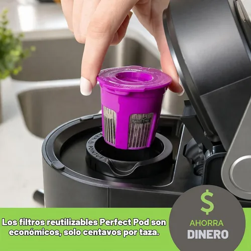 Vista 3 de Perfect Pod Café Fill Deluxe - Cápsula de filtro reutilizable para cafetera