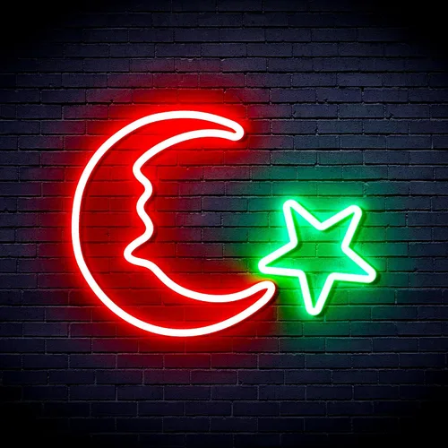 Vista 27 de ADVPRO Moon and Star Flex Silicone LED Neon Sign - Azul - st16s33-fnu0009-b