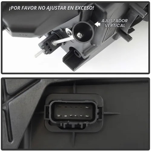Vista 6 de ACANII - Faros de repuesto halógeno para Cadillac CTS 2008-2013, lado del conductor y del pasajero