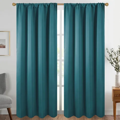 Vista 53 de Diraysid Cortinas opacas beige para dormitorio y sala de estar, cortinas con aislamiento térmico para oscurecer la habitación, 42 x 63 pulgadas, 2
