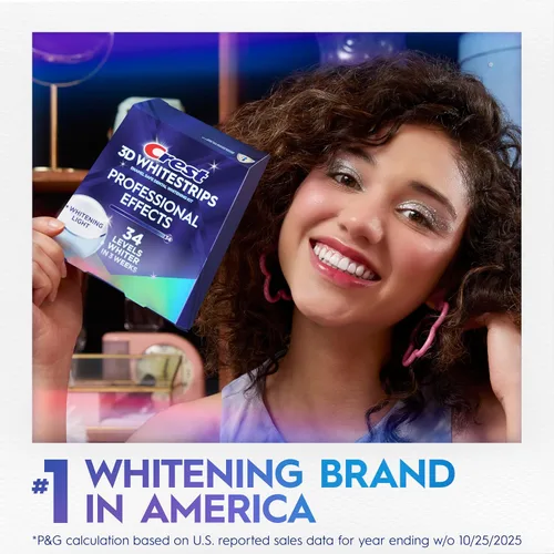 Vista 8 de Crest 3D Whitestrips Efectos Profesionales + Luz LED – Kit de blanqueamiento de dientes, 1 luz + 20 tratamientos, cada uno con 1 superior/1
