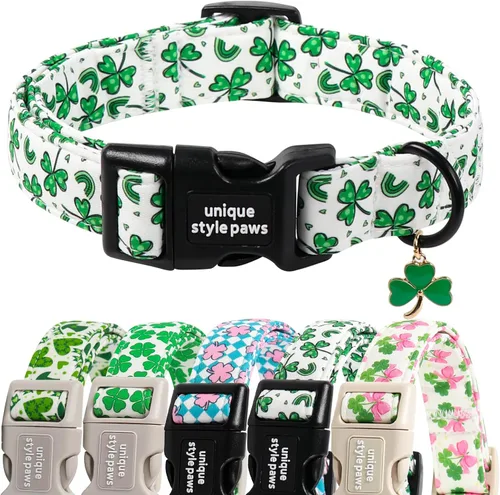 Vista 41 de Unique style paws Collar de perro con hebilla de plástico con colgante, collar de cachorro para primavera y verano, traje de baño para fiesta