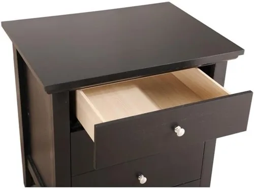 Vista 4 de Glory Furniture Mesita de noche Hammond con 3 cajones en color negro