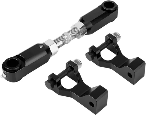 Vista 4 de Kit de bajada delantera, material de aluminio, kit de bajada delantera y trasera ajustable para ATV para Raptor 350 660 700 (negro)